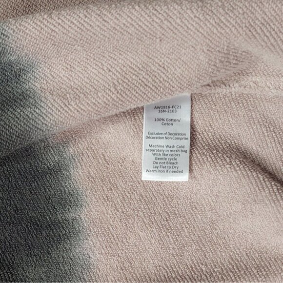 ATM Anthony Thomas Melillo Full Zip Hoodie XS Gray Dip Dye French Terry Pockets - Picture 9 of 16